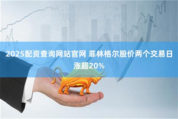 2025配资查询网站官网 菲林格尔股价两个交易日涨超20%