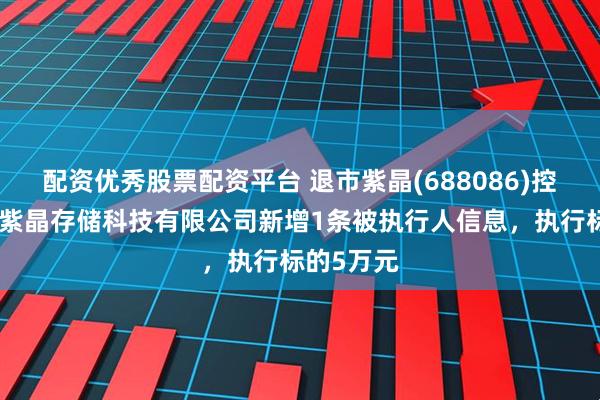 配资优秀股票配资平台 退市紫晶(688086)控股的深圳紫晶存储科技有限公司新增1条被执行人信息，执行标的5万元